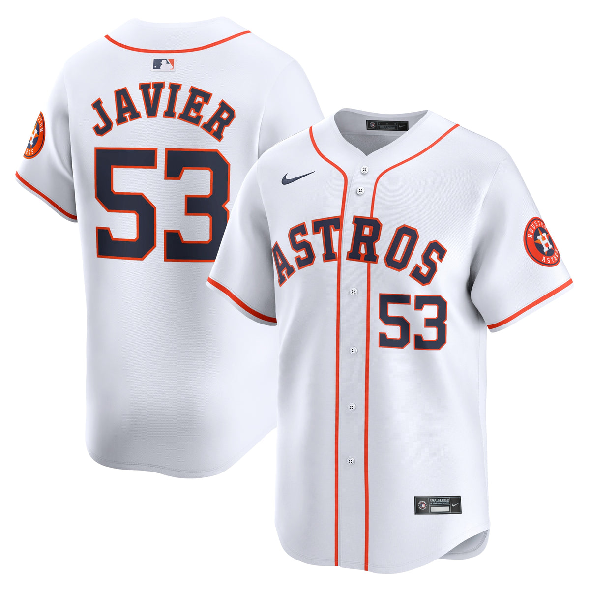 Cristian Javier Houston Astros Nike Home Limited Player Jersey White
