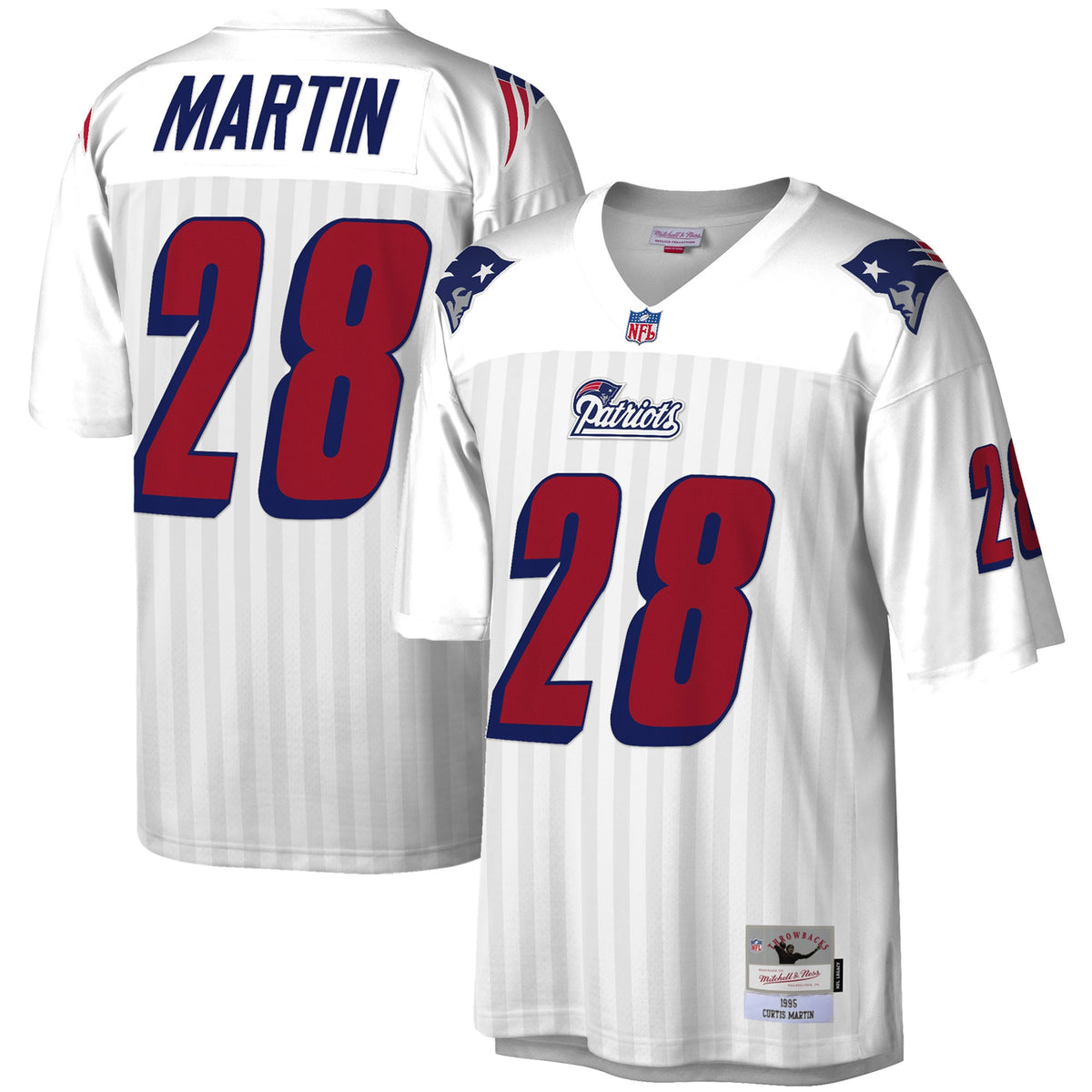 Curtis Martin New England Patriots Mitchell Ness Legacy Replica Jersey White