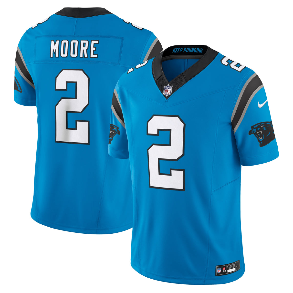 D.J. Moore Carolina Panthers Nike Vapor F.U.S.E. Limited Jersey Blue