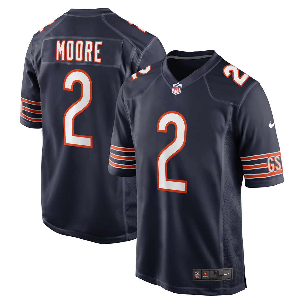 D.J. Moore Chicago Bears Nike Team Color Game Jersey Navy