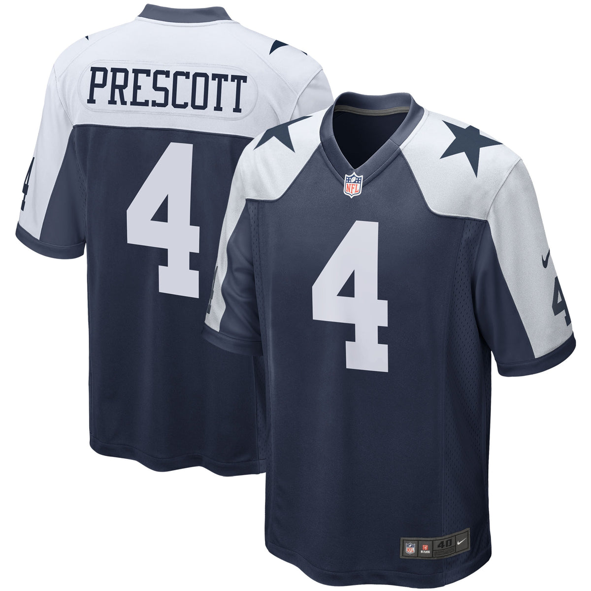 Dak Prescott Dallas Cowboys Nike Alternate Game Team Jersey Navy