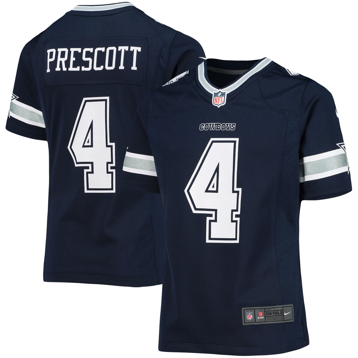 Dak Prescott Dallas Cowboys Nike Girls Youth Team Game Jersey Navy