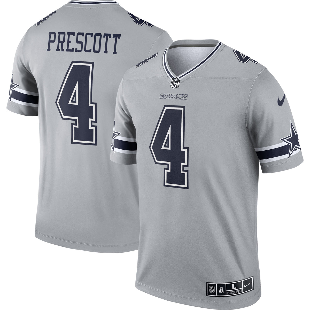 Dak Prescott Dallas Cowboys Nike Inverted Legend Jersey Gray
