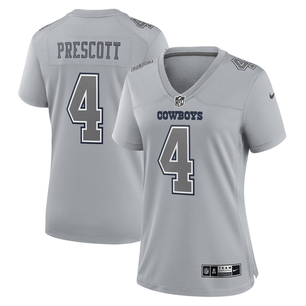 Dak Prescott Dallas Cowboys Nike Women's Atmosphere Fashion Game Jersey Gray