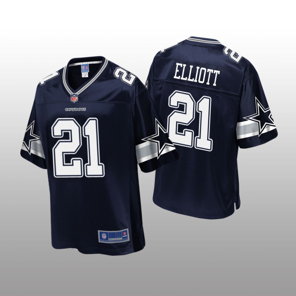 Dallas Cowboys #21 Navy Ezekiel Elliott Pro Line Jersey Youth