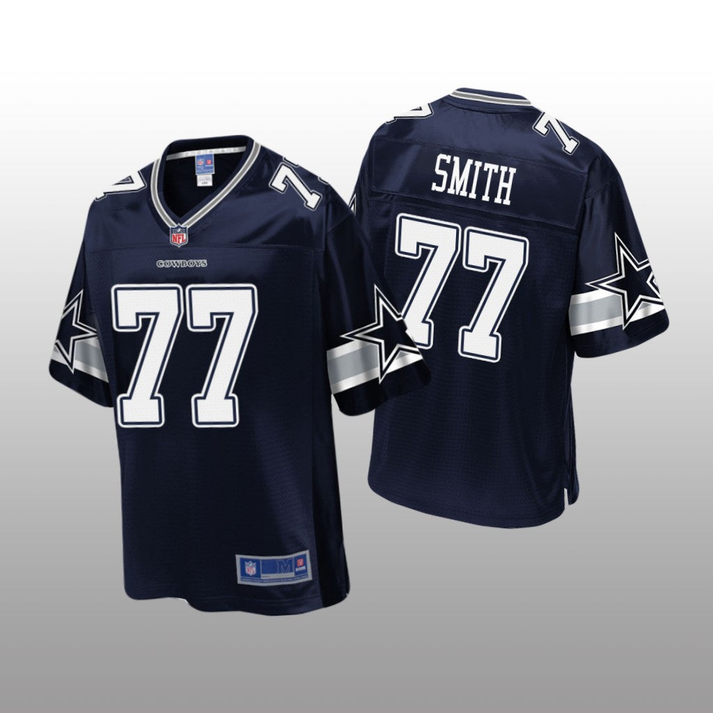 Dallas Cowboys #77 Navy Tyron Smith Pro Line Jersey Youth
