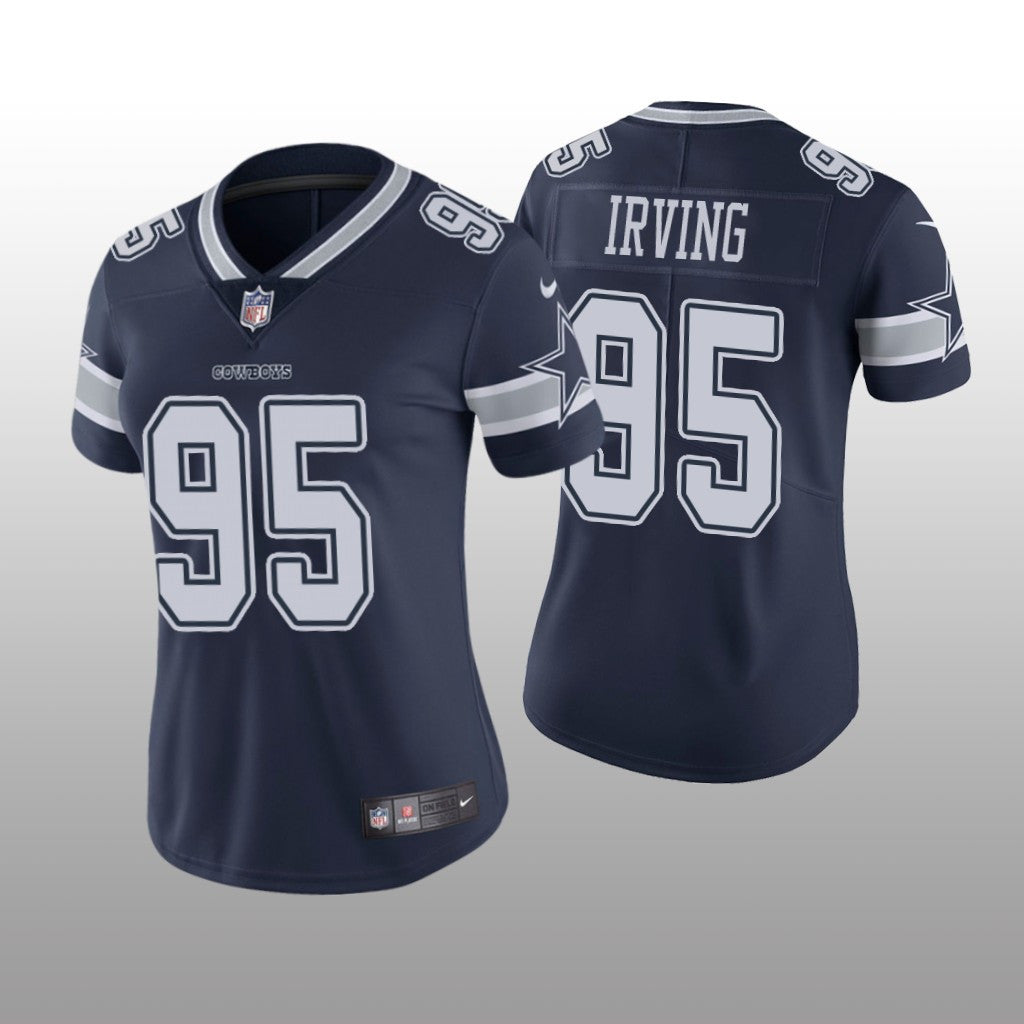 Dallas Cowboys #95 Navy David Irving Game Jersey Women