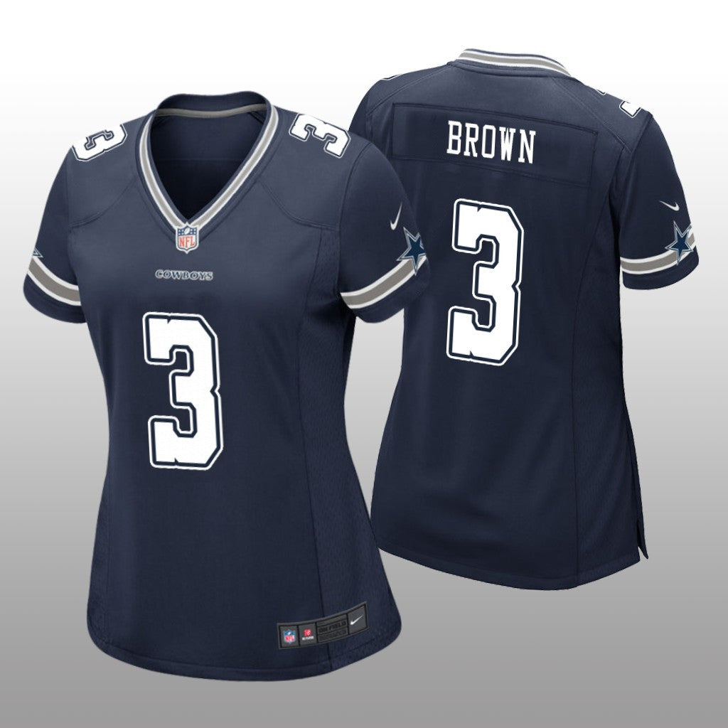 Dallas Cowboys Anthony Brown Navy Jersey Game Women's