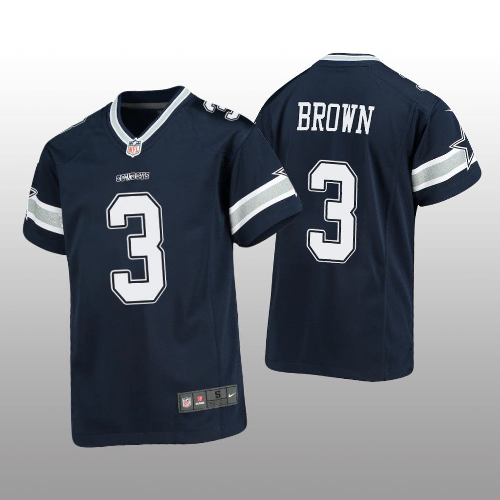 Dallas Cowboys Anthony Brown Navy Jersey Game Youth