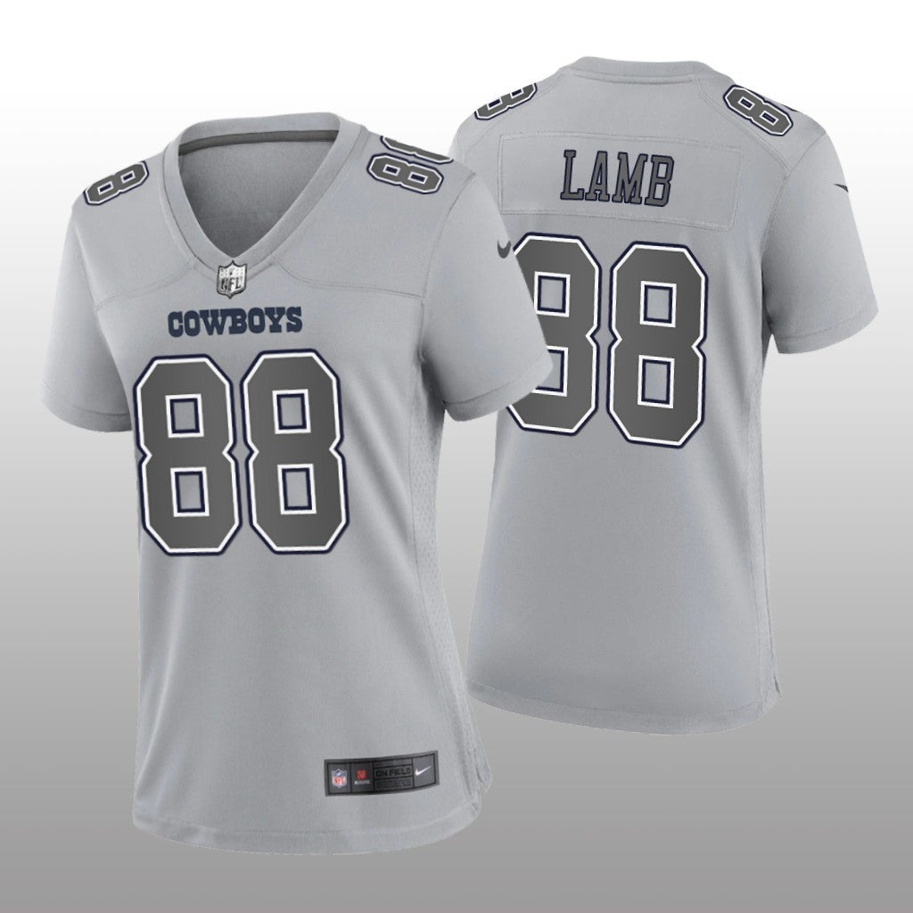 Dallas Cowboys CeeDee Lamb Gray Jersey Atmosphere Fashion Game Women's