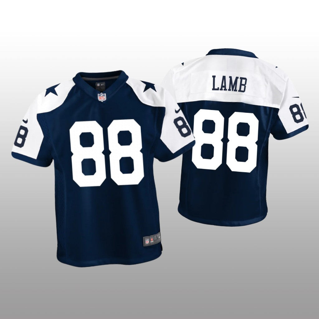 Dallas Cowboys CeeDee Lamb Navy Jersey Alternate Game Youth