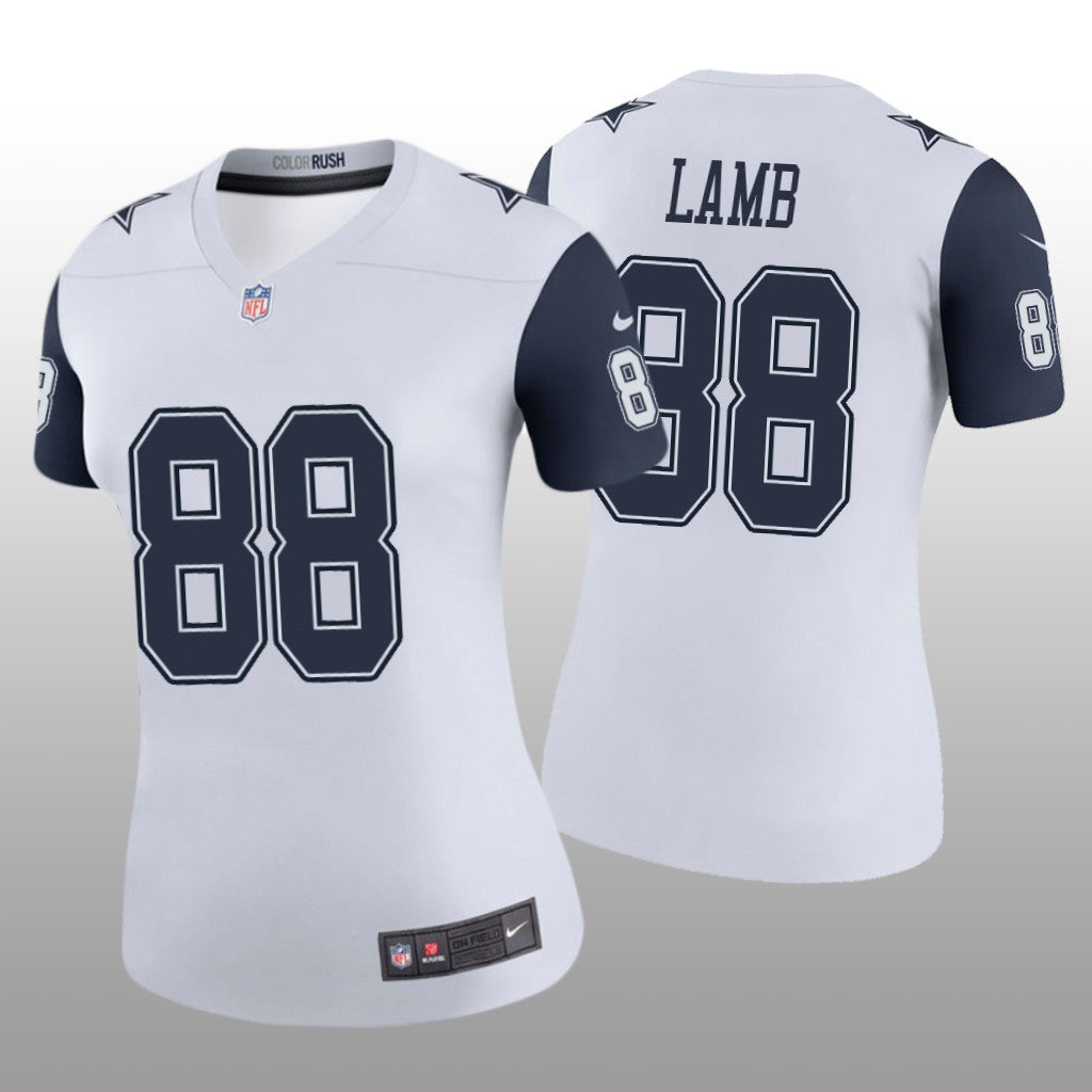 Dallas Cowboys CeeDee Lamb White Jersey Color Rush Legend Women's