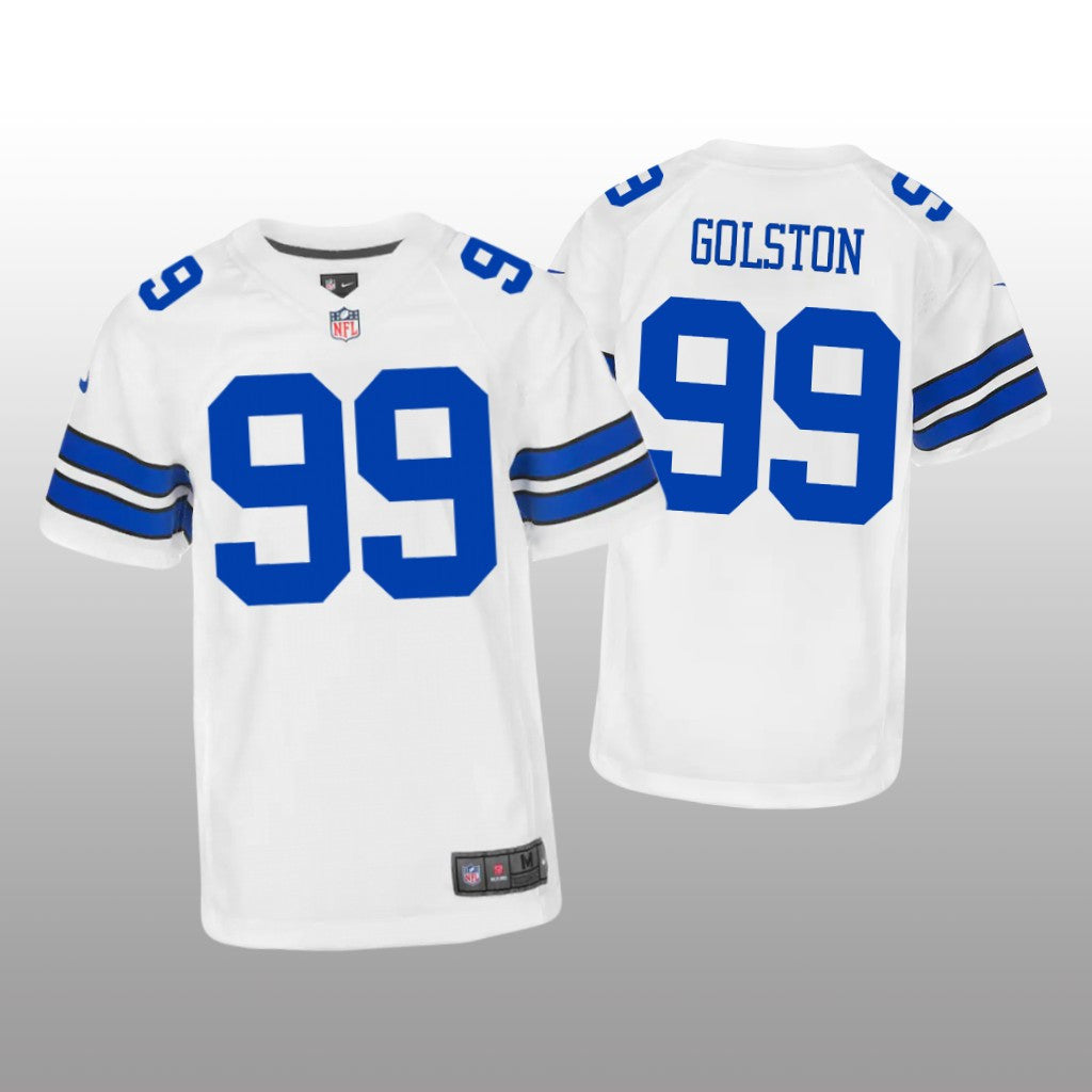 Dallas Cowboys Chauncey Golston White Jersey Game Youth