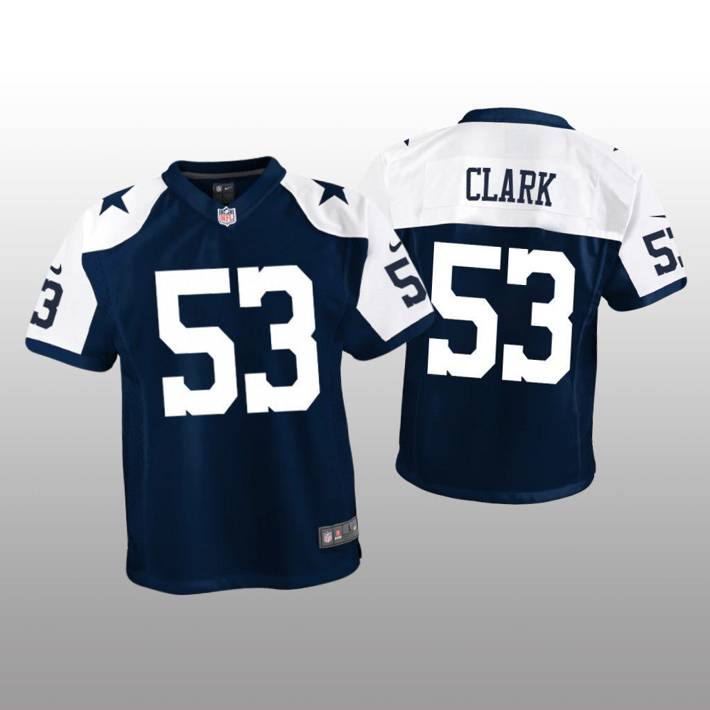 Dallas Cowboys Damone Clark Navy Jersey Alternate Game Youth