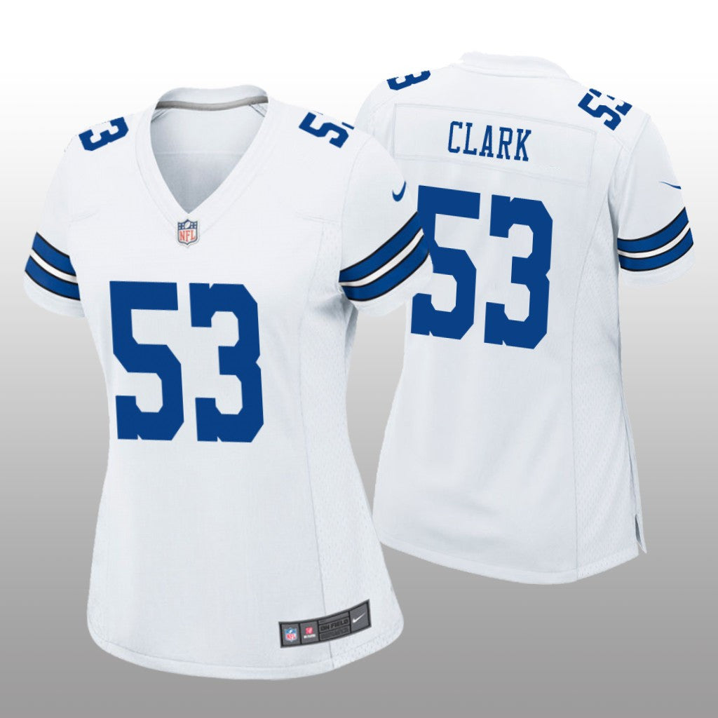 Dallas Cowboys Damone Clark White Jersey Game Women's