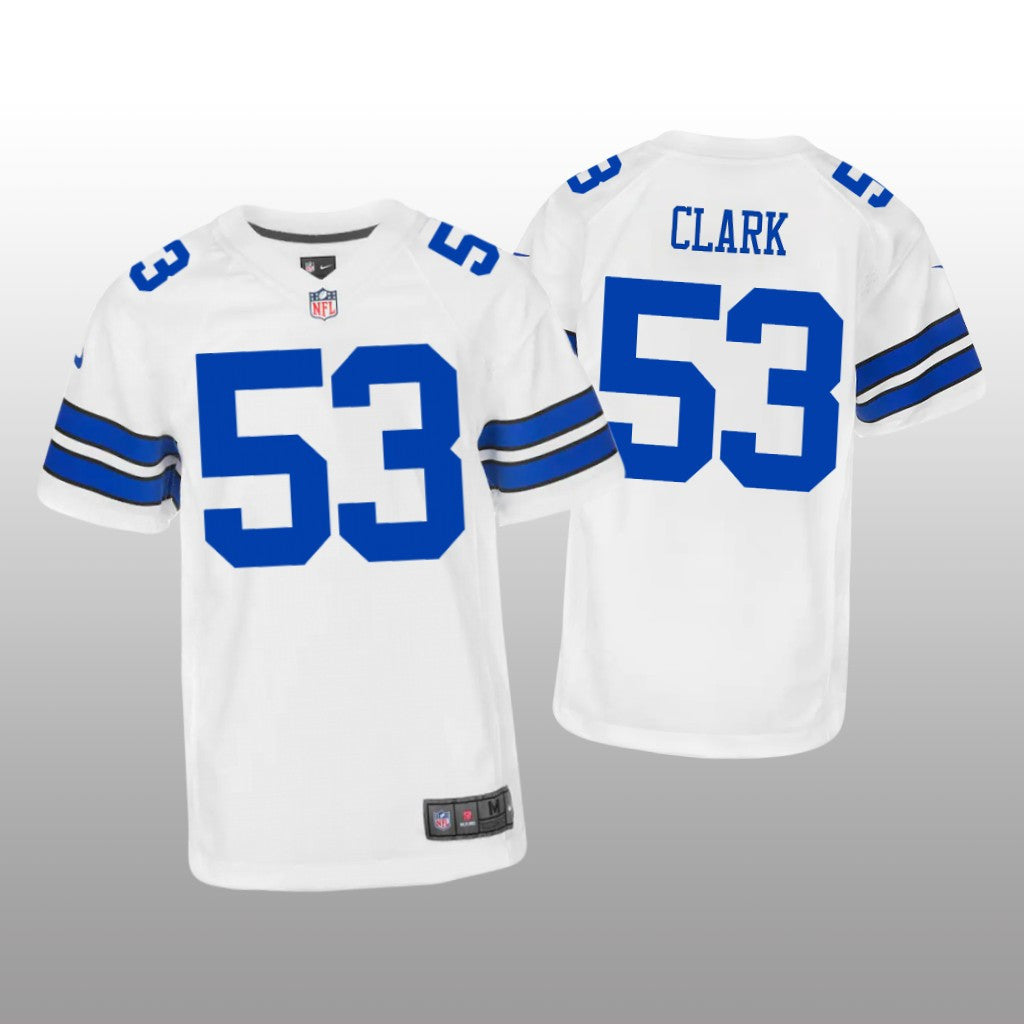 Dallas Cowboys Damone Clark White Jersey Game Youth