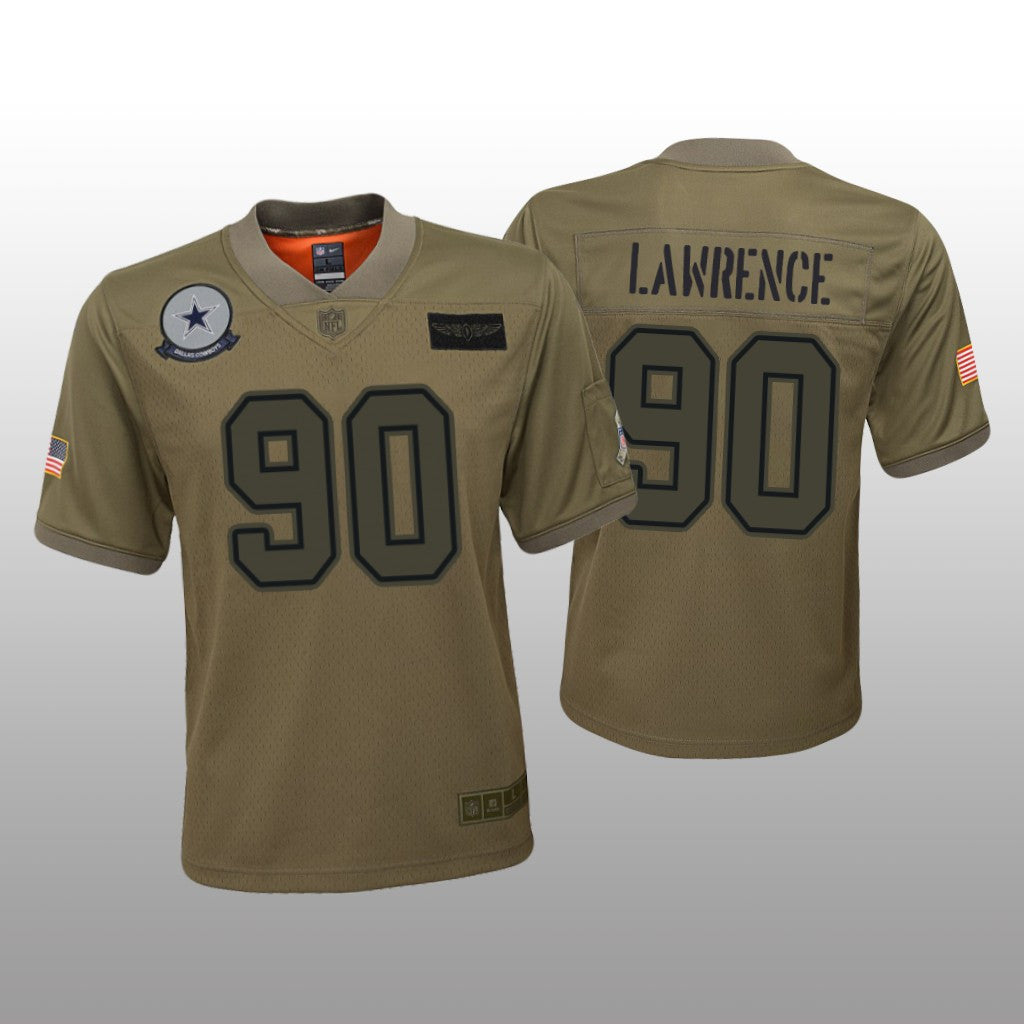 Dallas Cowboys Demarcus Lawrence Camo Game Jersey Salute to Service Youth