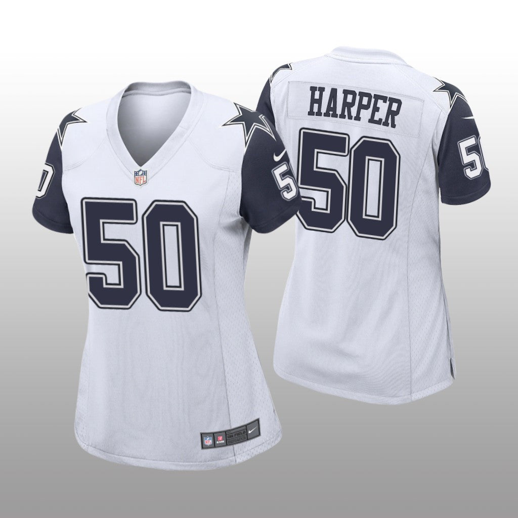 Dallas Cowboys Devin Harper White Jersey Alternate Game Women's