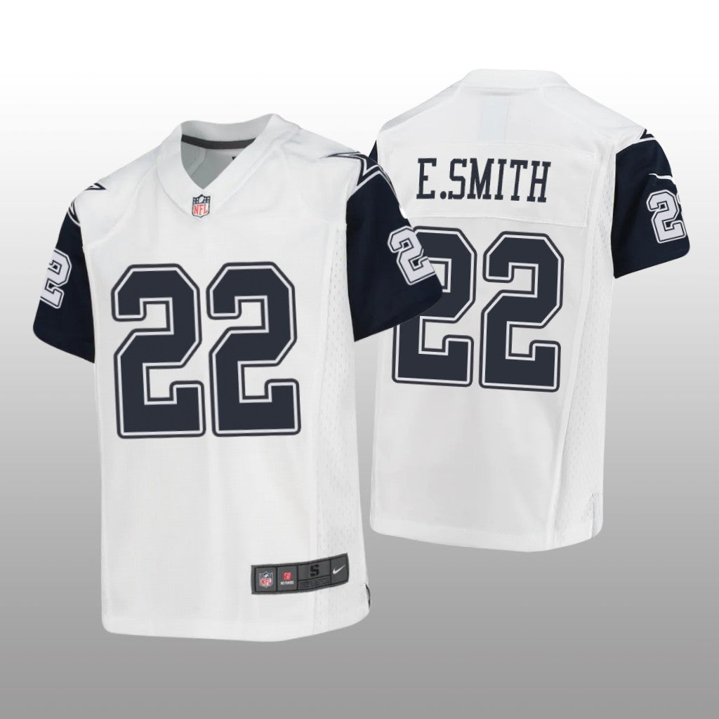Dallas Cowboys Emmitt Smith White Jersey Alternate Game Youth