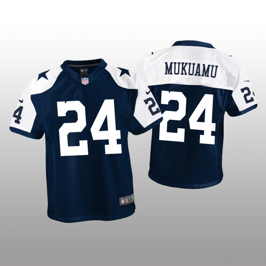 Dallas Cowboys Israel Mukuamu Navy Jersey Alternate Game Youth