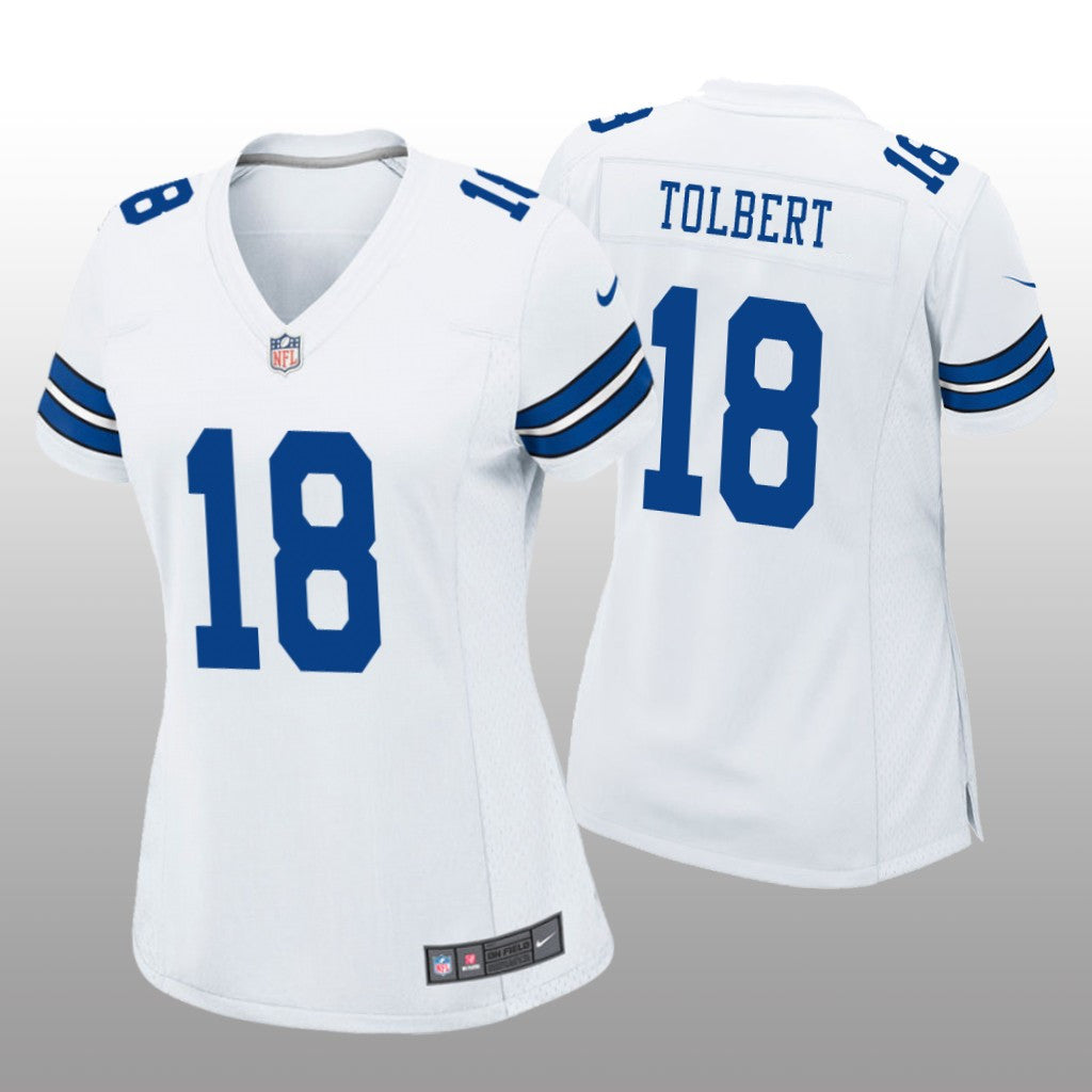 Dallas Cowboys Jalen Tolbert White Jersey Game Women's