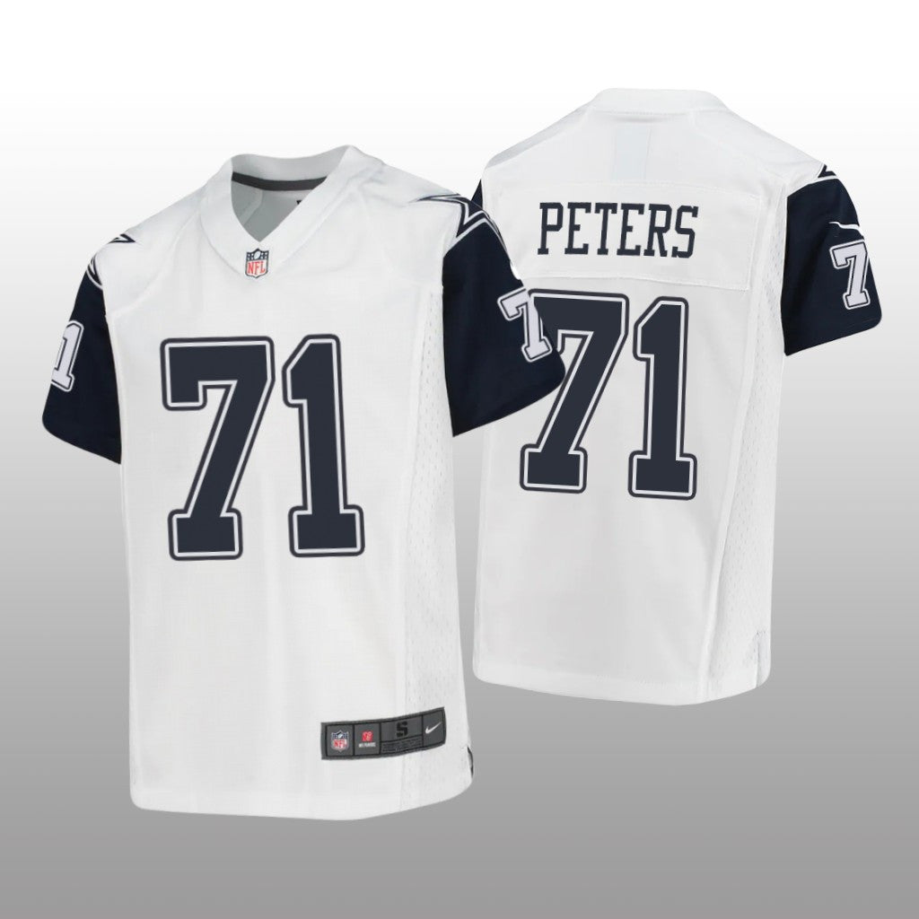Dallas Cowboys Jason Peters White Jersey Alternate Game Youth