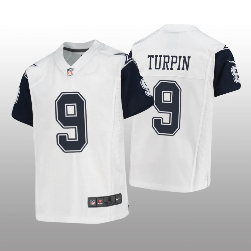Dallas Cowboys KaVontae Turpin White Jersey Alternate Game Youth