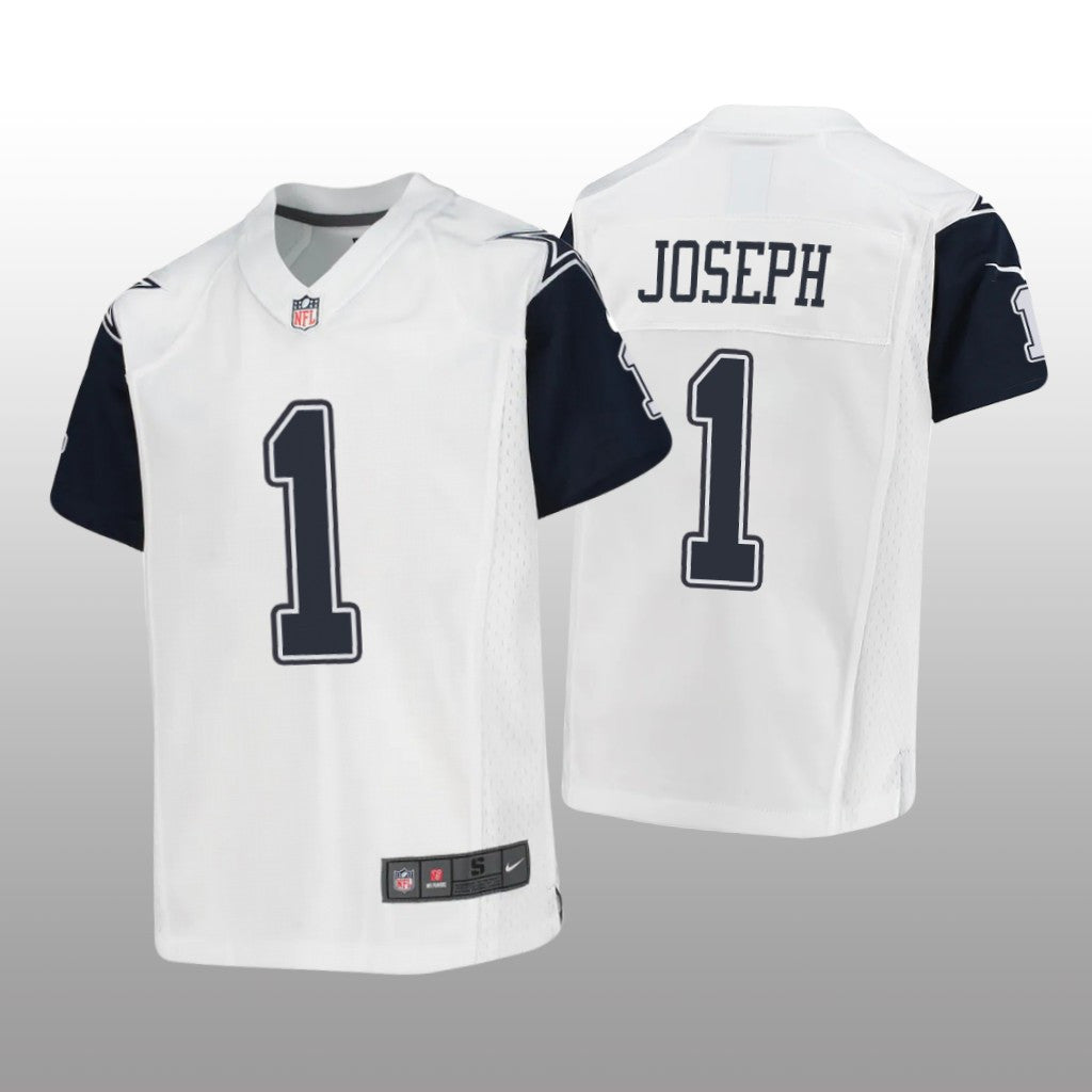Dallas Cowboys Kelvin Joseph White Jersey Game Youth