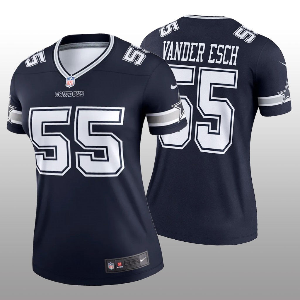 Dallas Cowboys Leighton Vander Esch Navy Jersey Legend Women's