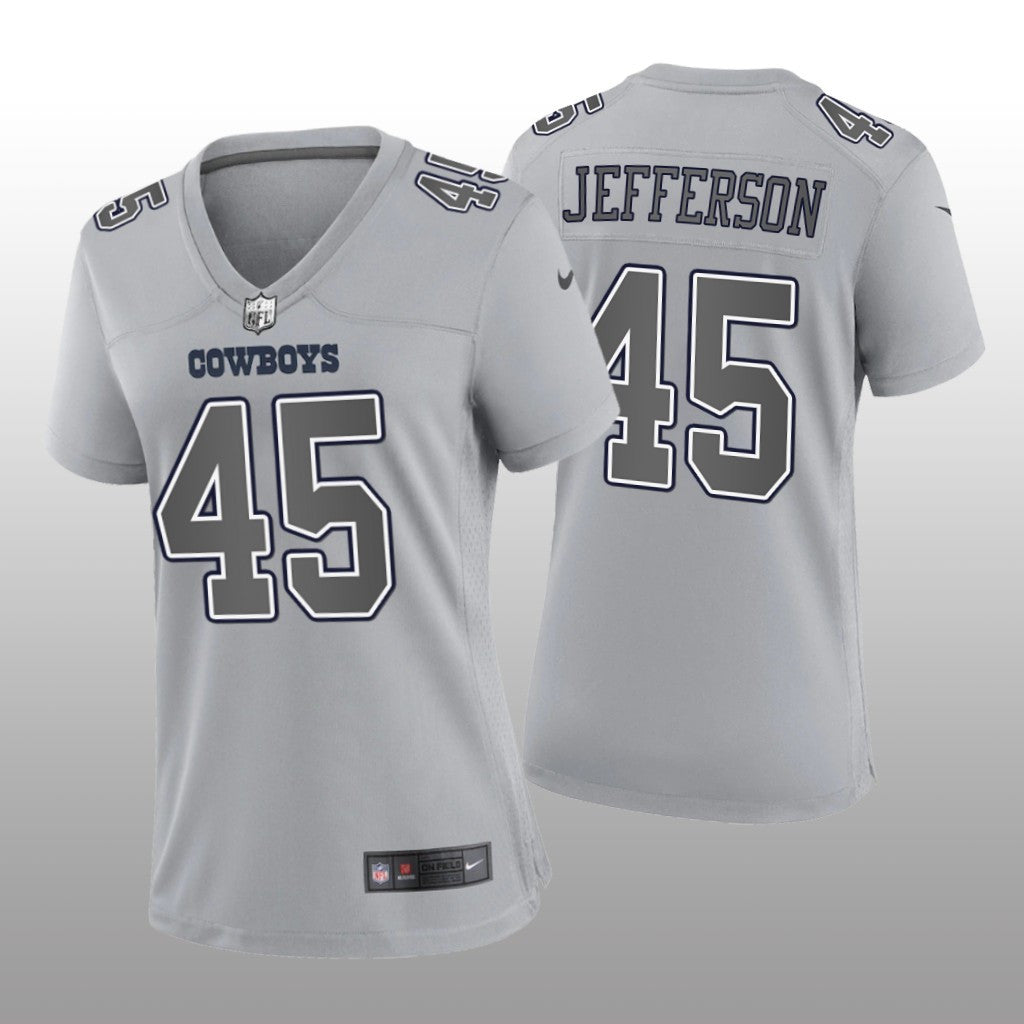 Dallas Cowboys Malik Jefferson Gray Jersey Atmosphere Fashion Game Women's