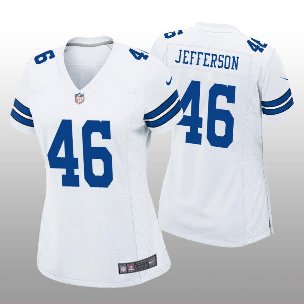 Dallas Cowboys Malik Jefferson White Jersey Game Women's