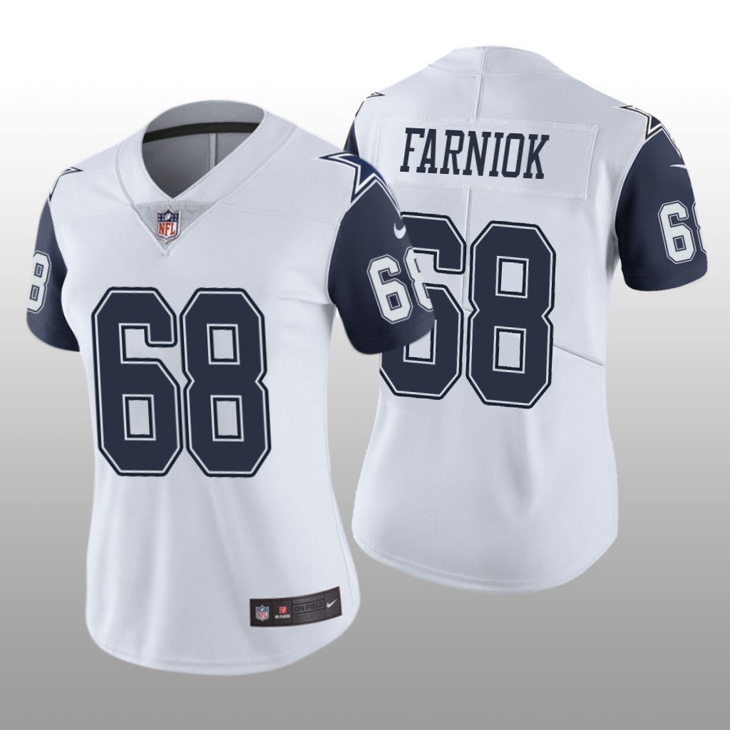 Dallas Cowboys Matt Farniok White Jersey Color Rush Limited Women's