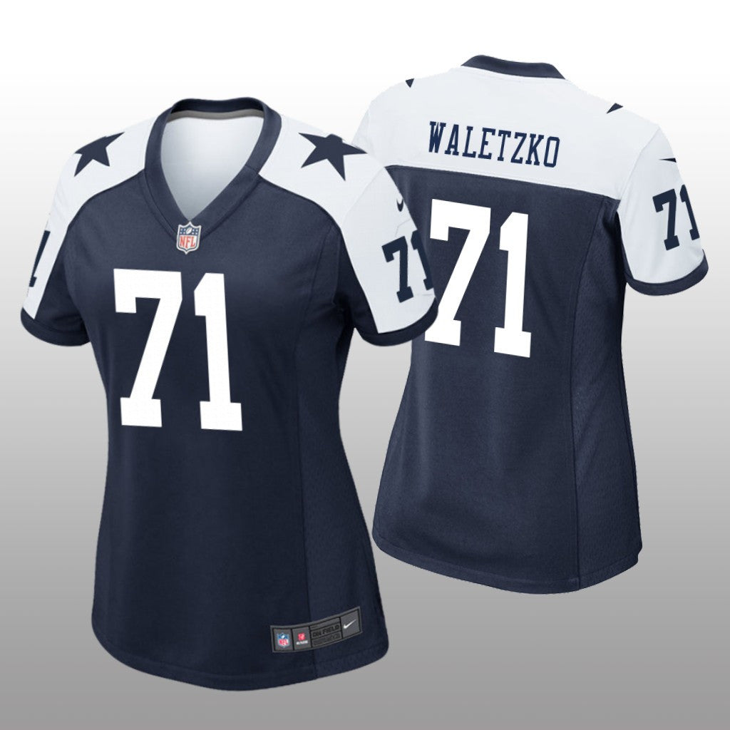 Dallas Cowboys Matt Waletzko Navy Jersey Alternate Game Women's