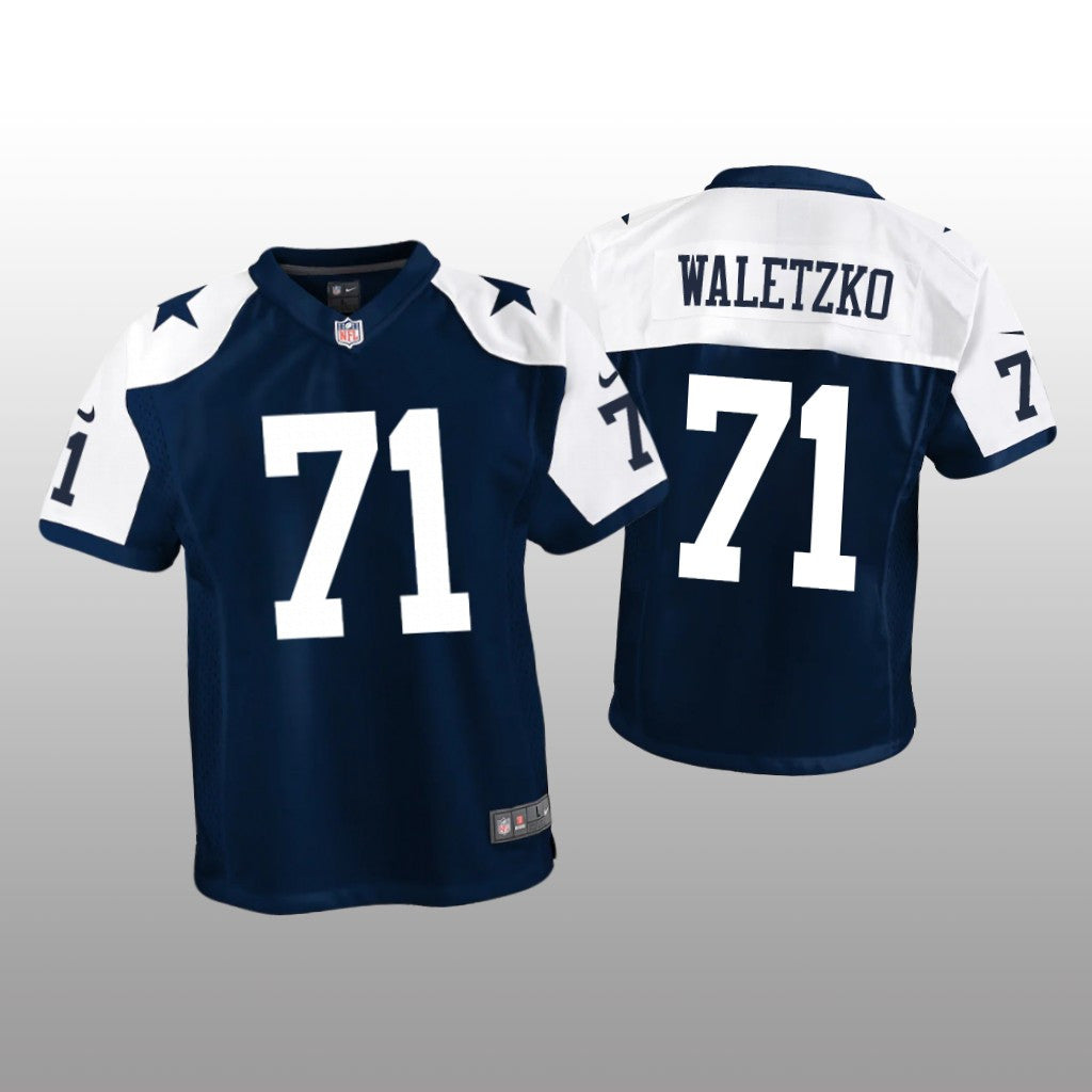 Dallas Cowboys Matt Waletzko Navy Jersey Alternate Game Youth