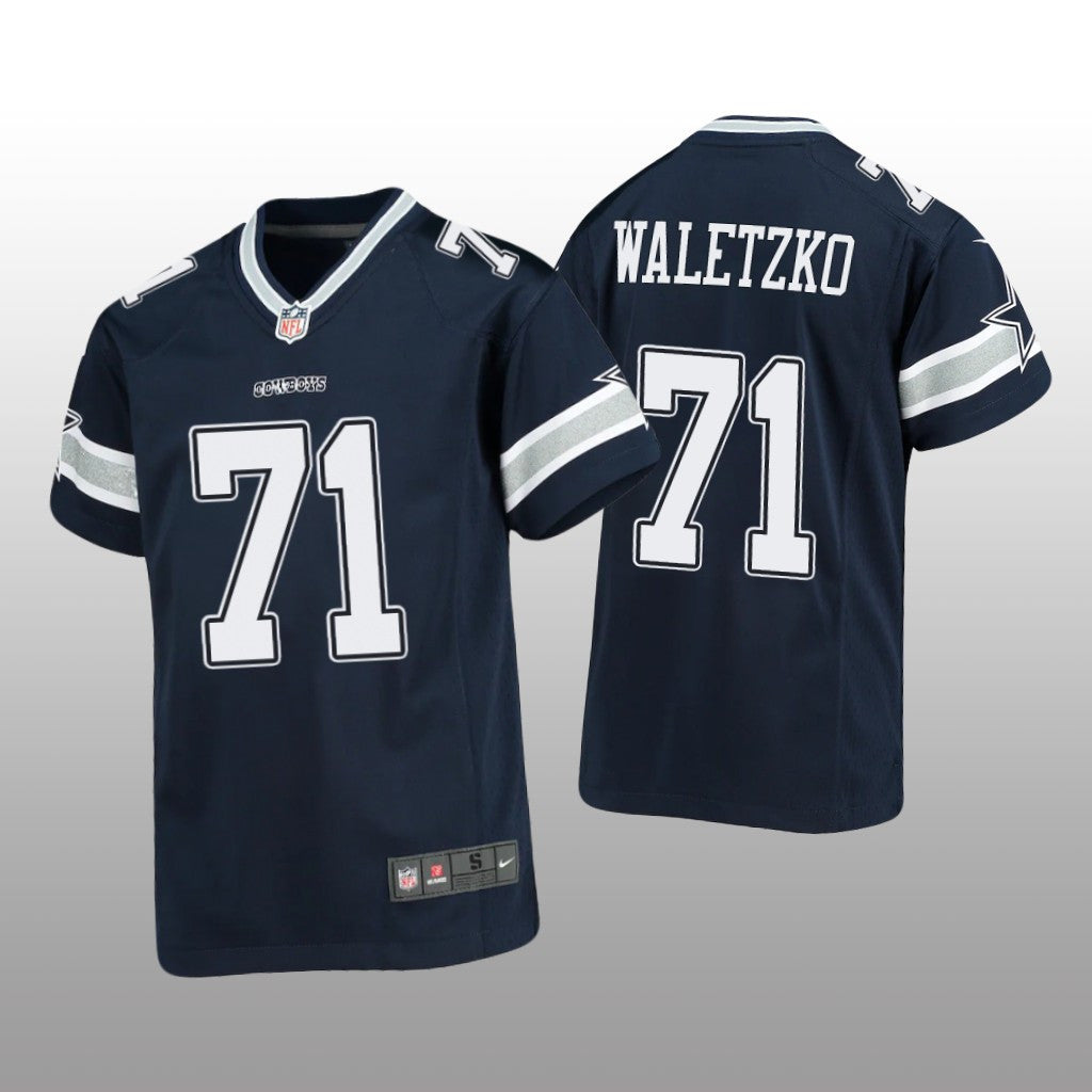 Dallas Cowboys Matt Waletzko Navy Jersey Game Youth