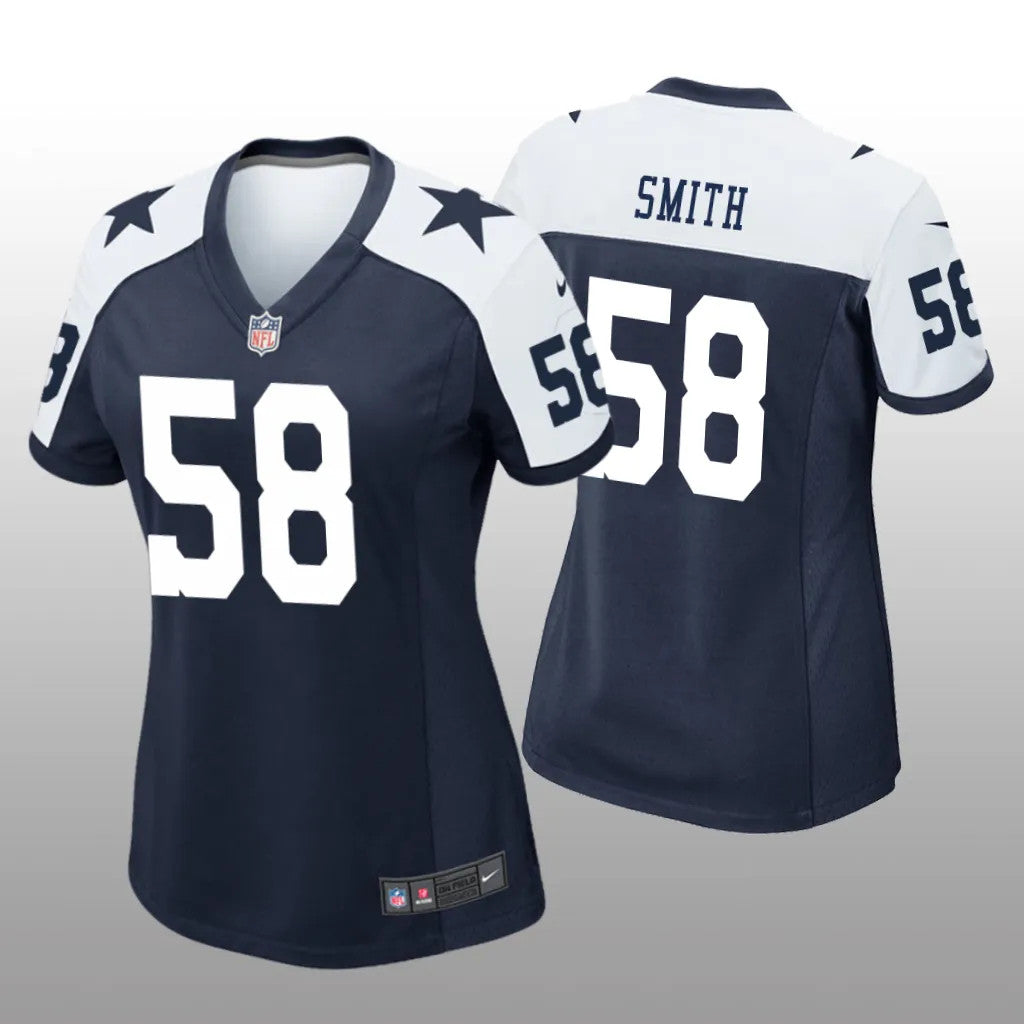 Dallas Cowboys Mazi Smith Navy Jersey Alternate Game Women's