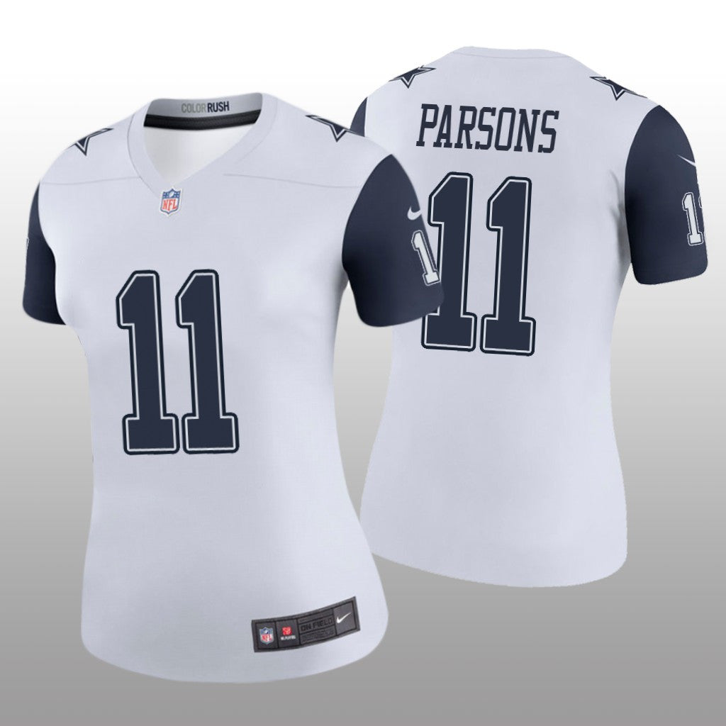 Dallas Cowboys Micah Parsons White Jersey Color Rush Legend Women's