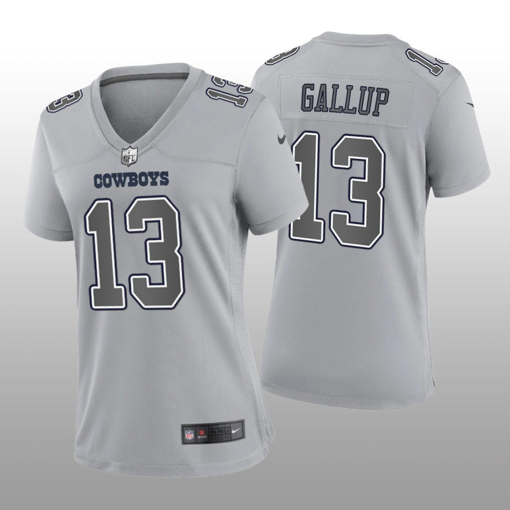Dallas Cowboys Michael Gallup Gray Jersey Atmosphere Fashion Game Women's