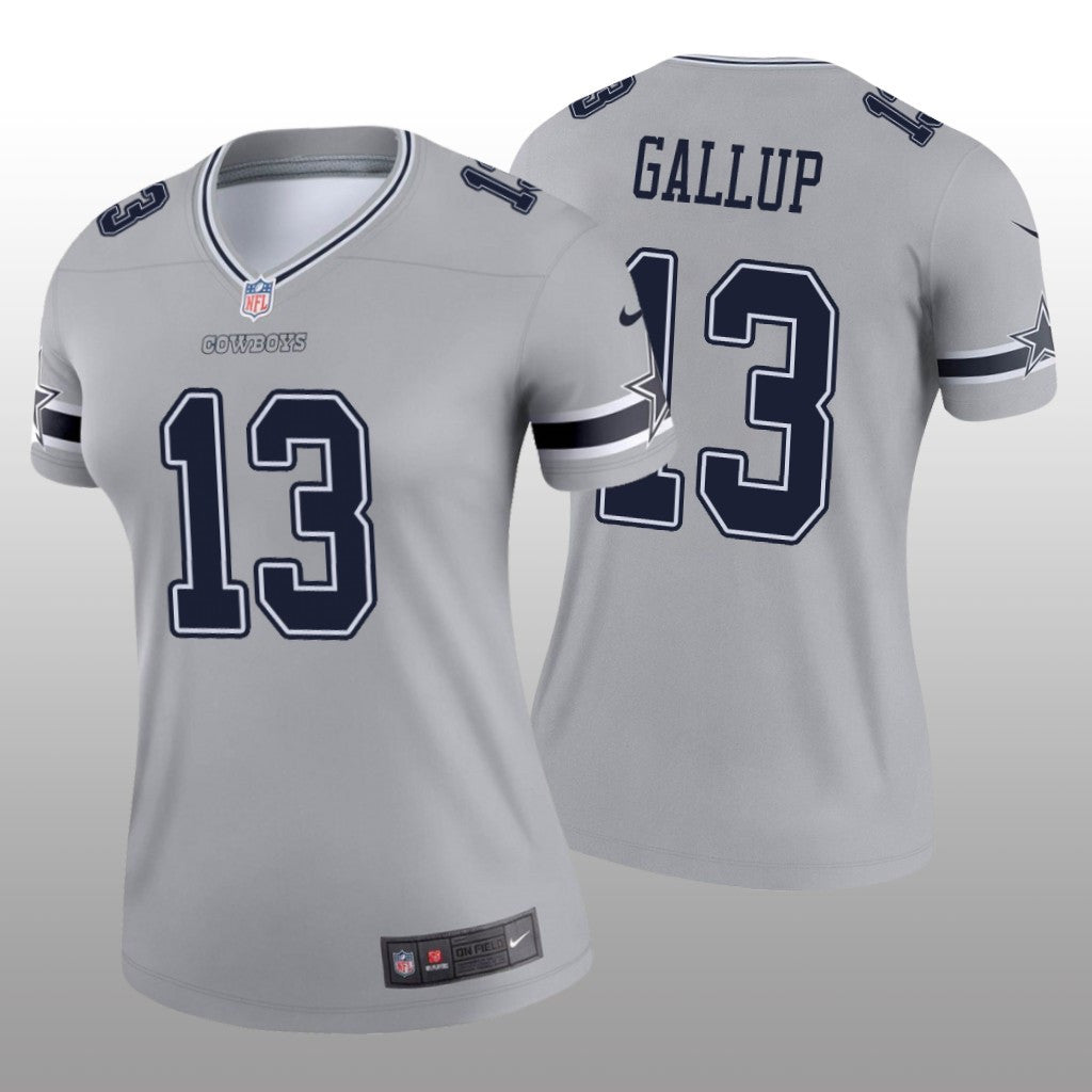 Dallas Cowboys Michael Gallup Silver Jersey Inverted Legend Women's