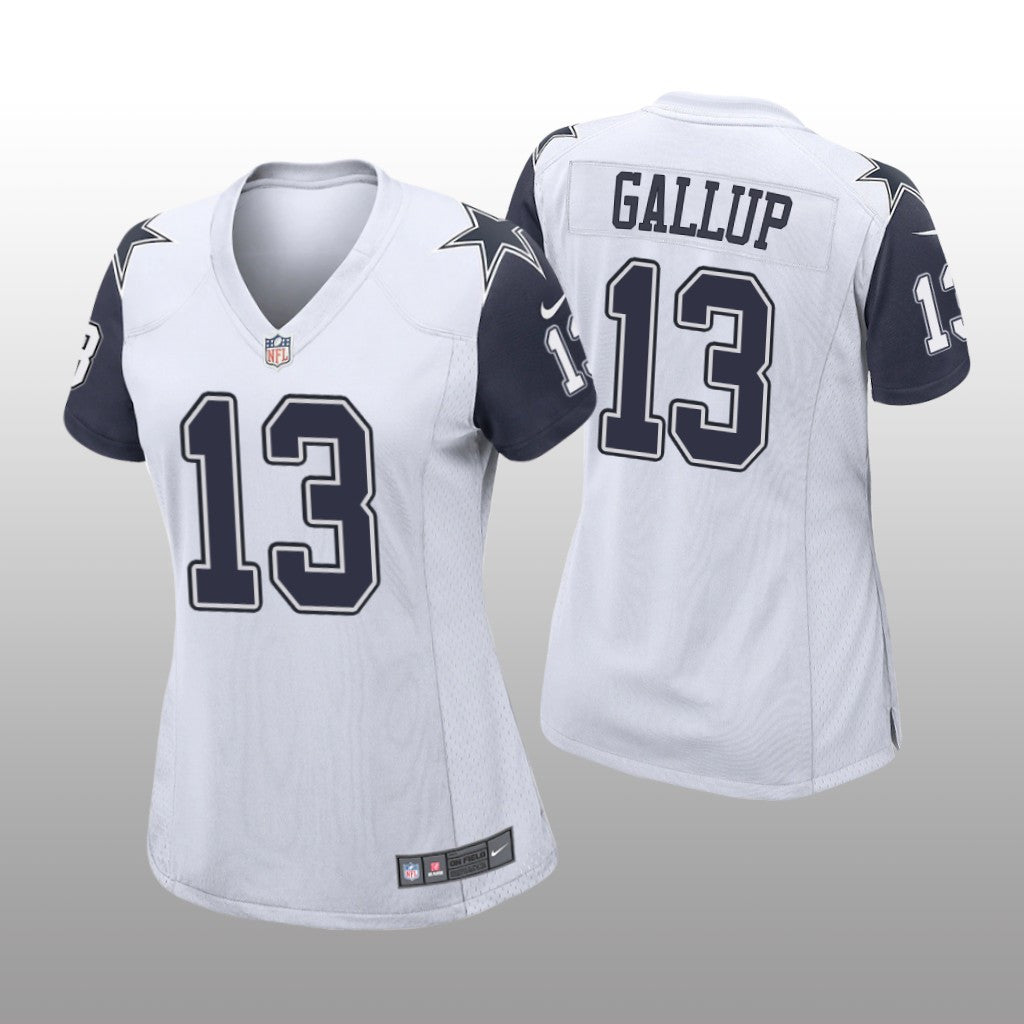 Dallas Cowboys Michael Gallup White Jersey Alternate Game Women's