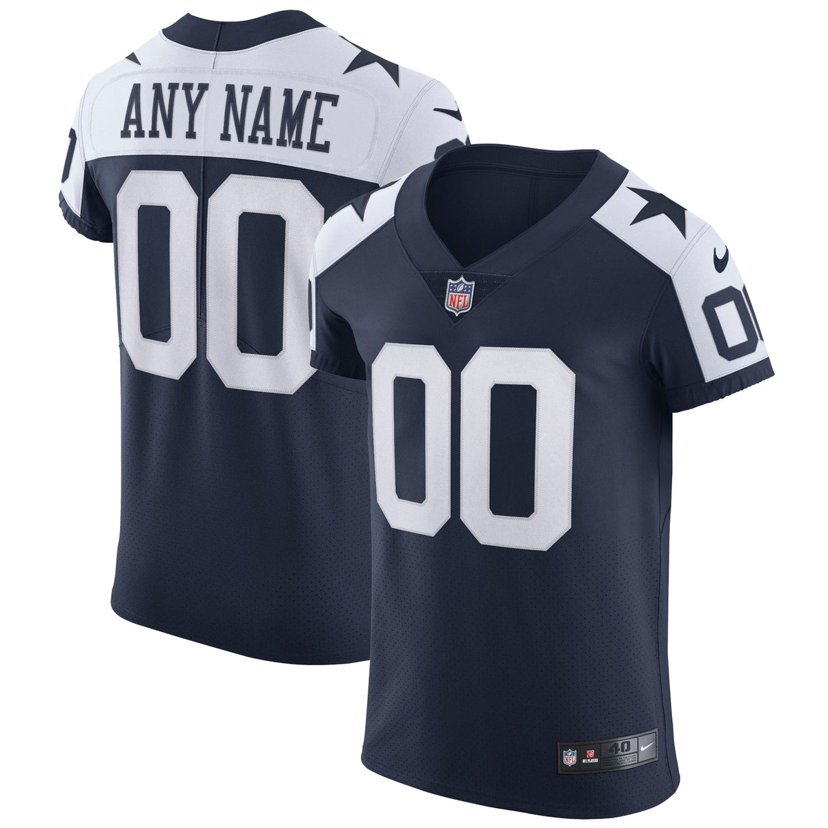 Dallas Cowboys Nike Alternate Vapor Elite Custom Jersey Navy