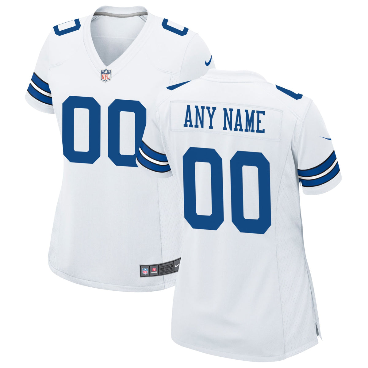 Dallas Cowboys Nike Women's Custom Game Jersey White