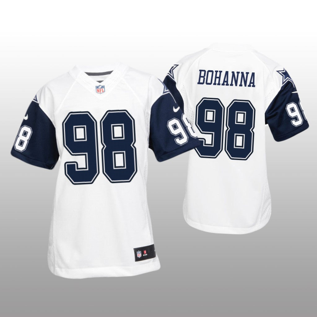 Dallas Cowboys Quinton Bohanna White Jersey Color Rush Game Youth