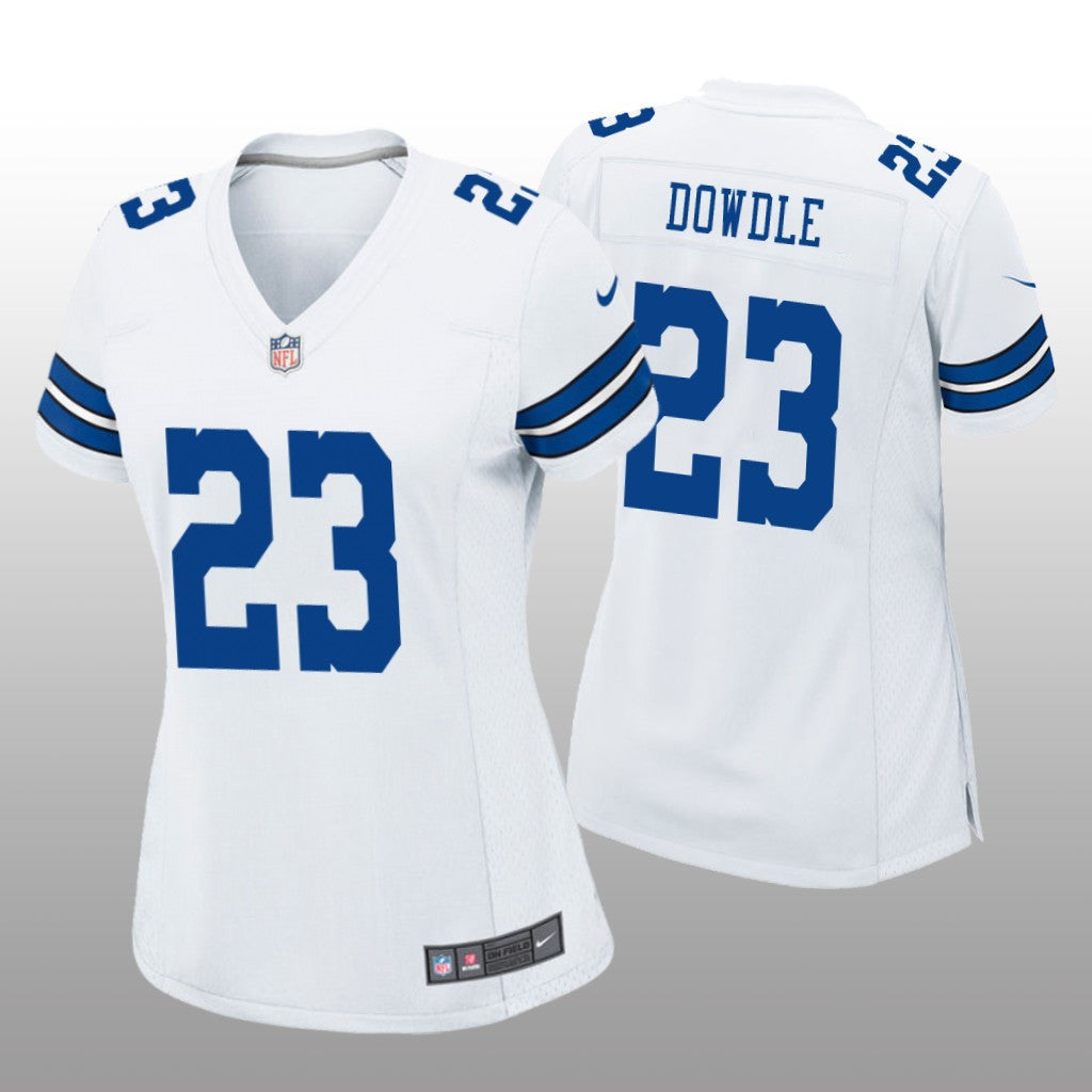Dallas Cowboys Rico Dowdle White Jersey Game Women's