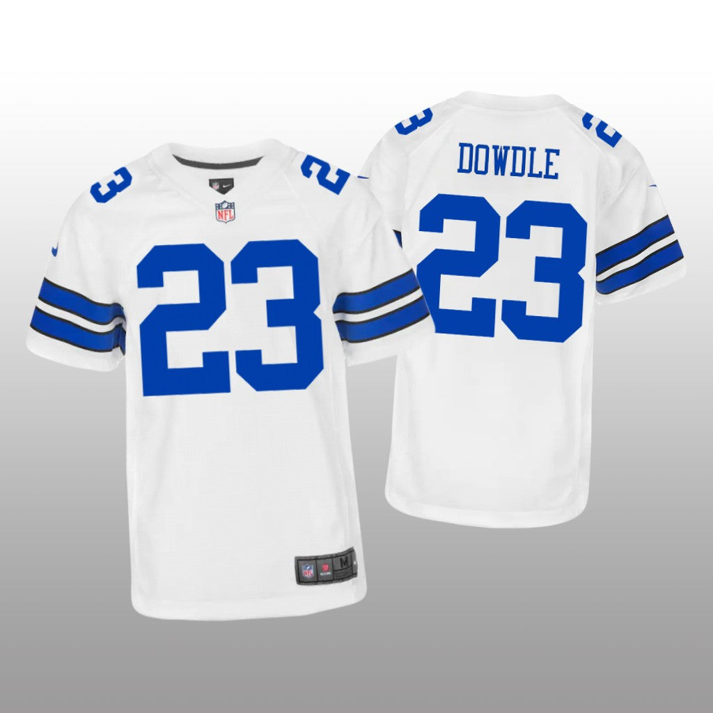 Dallas Cowboys Rico Dowdle White Jersey Game Youth