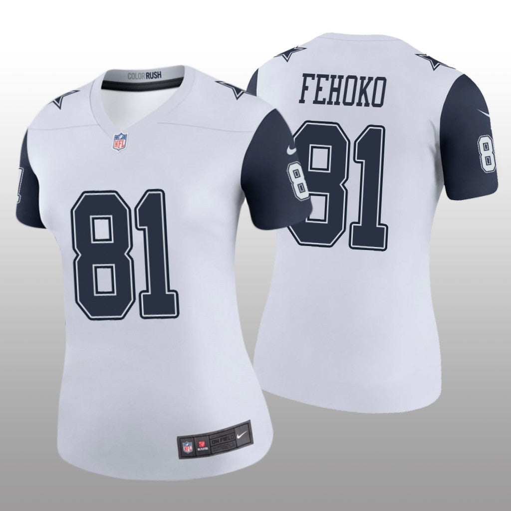 Dallas Cowboys Simi Fehoko White Jersey Color Rush Legend Women's