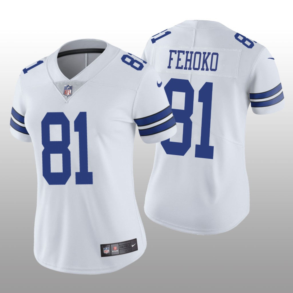 Dallas Cowboys Simi Fehoko White Jersey Vapor Limited Women's