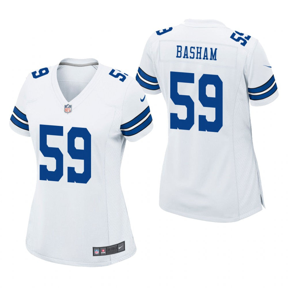 Dallas Cowboys Tarell Basham White Jersey Game Women's