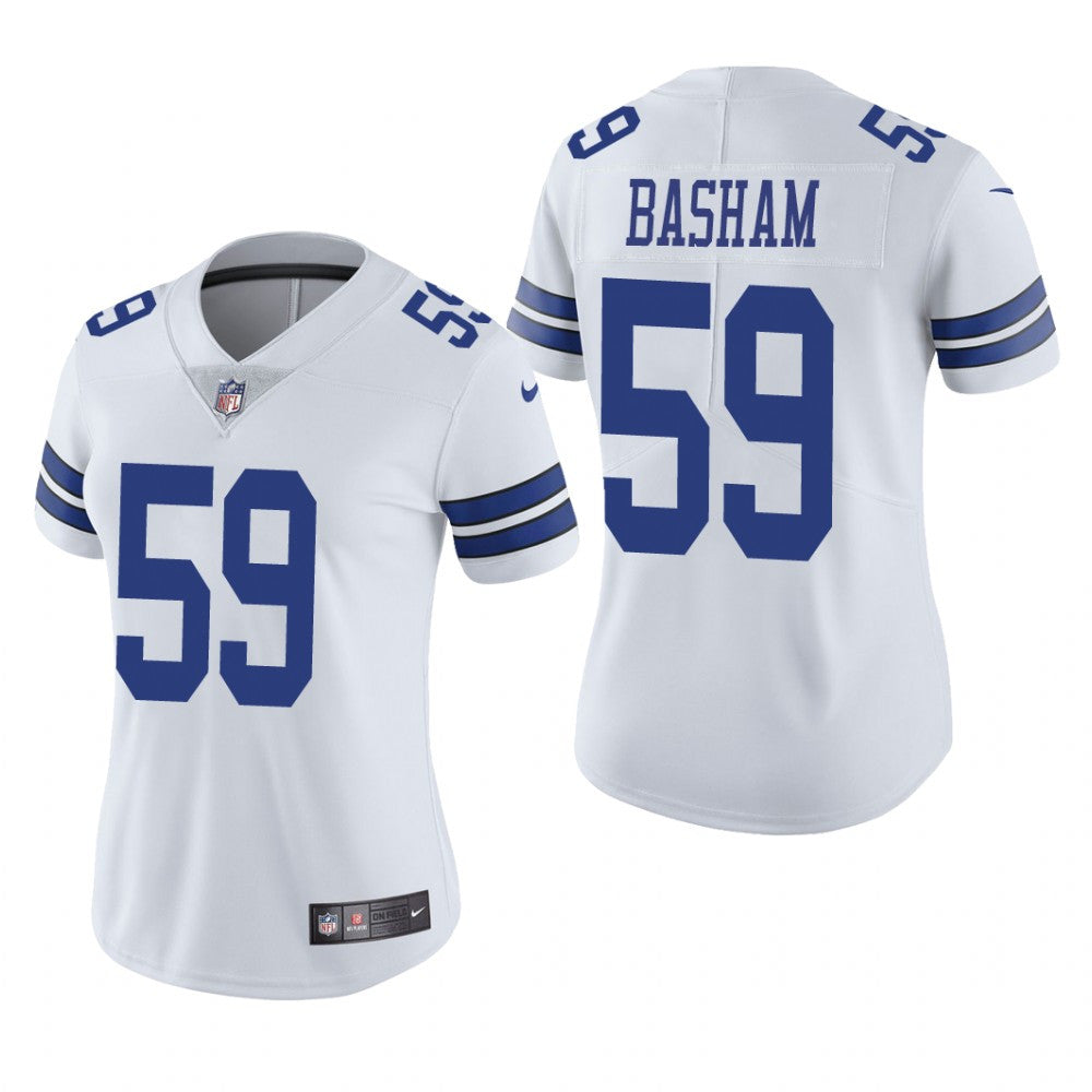 Dallas Cowboys Tarell Basham White Jersey Vapor Limited Women's
