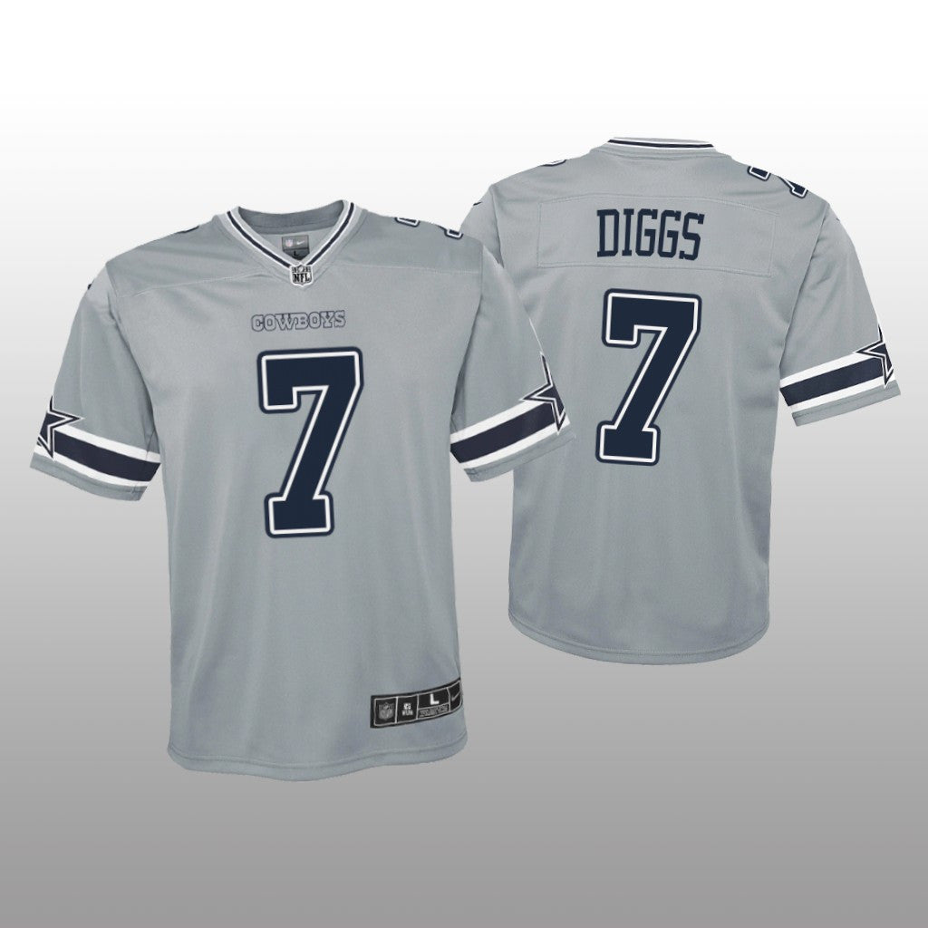 Dallas Cowboys Trevon Diggs Silver Jersey Inverted Game Youth